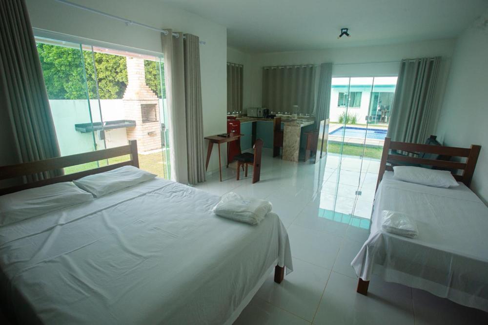 Chale Com Jacuzzi E Vista Para E Piscina Hotell Touros Exteriör bild